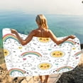 thumbnail image 4 of LACKUST Rainbow Beach Towel, Sand-Proof & Multi-Purpose, 75x150cm, 4 of 7