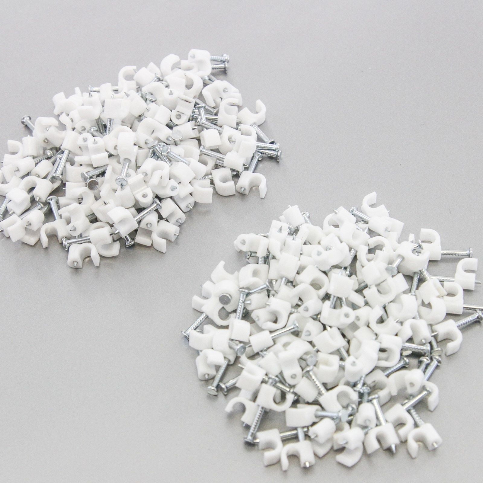 200 Round 3/16 Inches (5 mm) Cable Wire Clips Cable Management Cord Tie