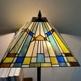 thumbnail image 3 of Tiffany Floor Lamp 16" Wide Mission Style Stained Glass Standing Lamp, 3 of 7