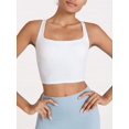 thumbnail image 4 of Womens Longline Sports Bras Strappy Open Back Workout Tank Tops for Yoga Running Fitness Daily Wear, 4 of 6
