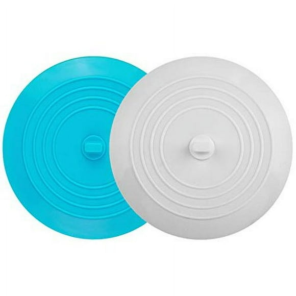 tifanso 2 Pack Drain Stopper 6 inches Silicone Flat Suction cover Tub Stopper Bathtub Drain Plug Sinks Hair Stopper for Bathroom Laundry and Kitchen Universal Use
