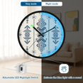 thumbnail image 5 of Indoor 12' Voice-Activated Luminous Decoration Wall Clock With LED Night Light Ethnic Exotic, 5 of 8