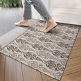 thumbnail image 4 of Boho Brown Damask Ethnic Pattern Door Rugs,Washable Non Slip Door Mats Indoor,Decorative Door Mats,Entry Mat Indoor for Entrance,Bedroom,Kitchen,Bathroom,17"x30", 4 of 6