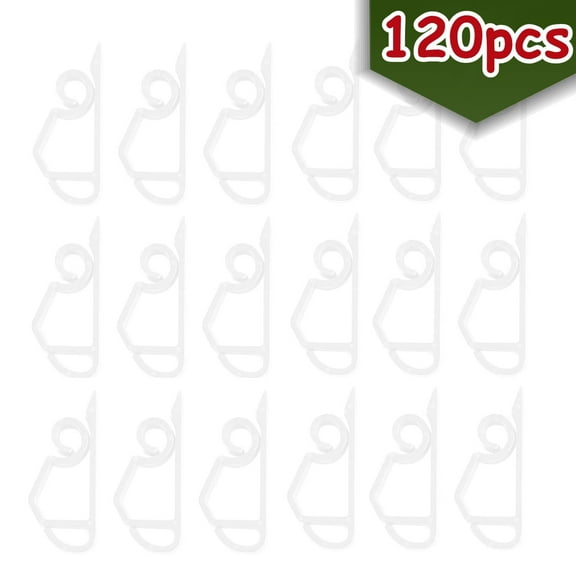 Light Clip Hooks String Light Hooks Gutter Hooks for Outdoor Light Weatherproof Light Hangers for Christmas Decoration White 120Pcs