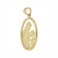thumbnail image 2 of 14k Yellow Gold, Holy First Communion Pendant Religious Charm Oval 16mm NO Necklace, 2 of 9
