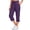 Dark Purple, variant on Fantaslook Women Capri Pants High Waisted Drawstring Summer Yoga Pants Workout Cropped Joggers Lounge Pants with Pockets