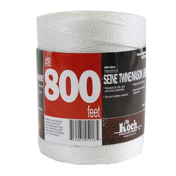 Mason Line Koch n.º 18, color blanco retorcido, 3 hebras, 244 m