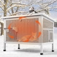 thumbnail image 5 of PETSCOSSET Outdoor Cat House Insulated Feral Cat House with Openable Roof, 5 of 10
