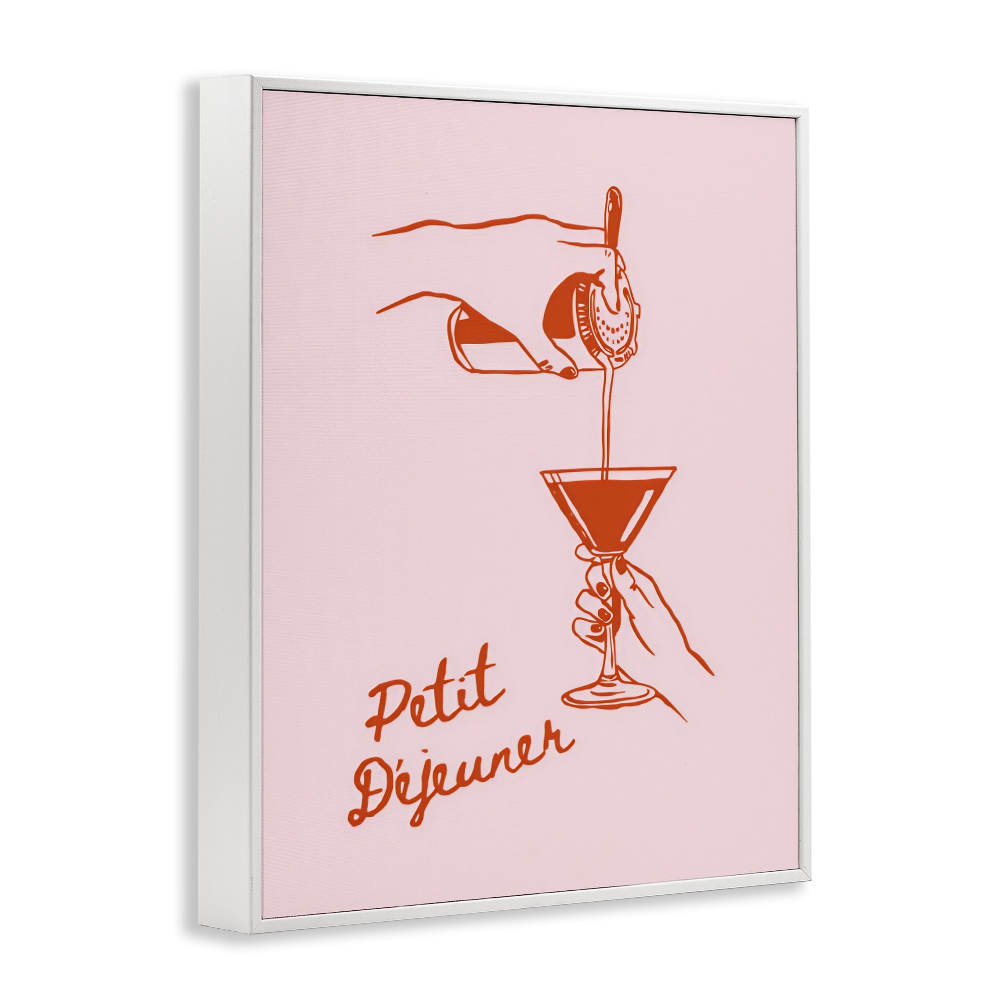 Stupell Industries Pouring Brunch Cocktail White Framed Giclee Art, design by The Prints Vibe
