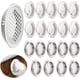 thumbnail image 1 of Rejilla de ventilación decorativa de 20 piezas, orificio de rejilla de ventilación de 53 mm, rejilla redonda de acero inoxidable, ventilación de aire para muebles de gabinete de cocina, 1 of 5