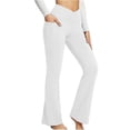 thumbnail image 1 of Bootcut Yoga Pants With Pockets For Women High Waist Workout Bootleg Pants Tummy Control, Work Pants For Women, 1 of 5