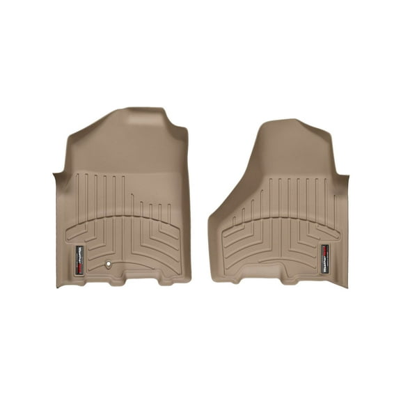 WeatherTech Custom Fit FloorLiners compatible with RAM Ram 1500, Ram 2500/3500 - 1st Row (Driver & Passenger), Tan