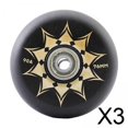 thumbnail image 1 of Colaxi Roue de Patin à Roues Alignées 3x Intérieur Extérieur pour Trottinettes Roue de Bagage Pratique Noir Doré, 1 of 8