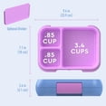 thumbnail image 6 of Bentgo® Pop - Leak-Proof Lunch Box & Removable Divider for Ages 8+ & Teens - Lunch Container Holds 5 Cups of Food; 3-4 Compartments; Microwave/Dishwasher Safe; 2 Year Warranty (Periwinkle/Pink), 6 of 7