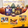 thumbnail image 3 of 12PCS Halloween Gift Bags 9.1×7.87×4.3 In, Halloween Non-Woven Reusable Tote Bags with Handles, Halloween Candy Bags, Trick or Treat Goodie Bags for Kids Party Favors, 3 of 7