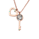 thumbnail image 1 of Collar para Mujer de Corazón y Llave LuckyLy, Dije y Cadena de Acero Inoxidable, Modelo Mila rosa UNITALLA, 1 of 7