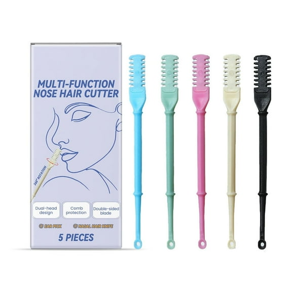 Hearth & Gear Nasal Hair Cutter Upgrade Double Nose Hair 360° Nostril Hair Remover Tool Nose Hair Trimmer Nasal Hair Cutter For Men Women Face Rollers for Aging Skin Piercing Solution Facial Skin Care