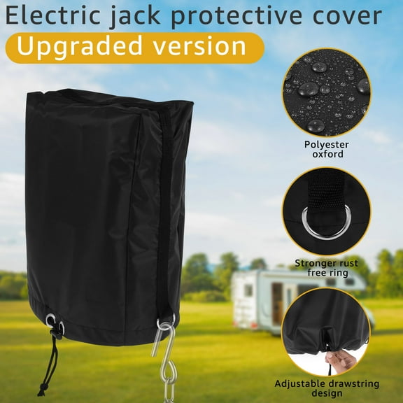 Grusce Electric Tongue Jack Cover Heavy Duty Tongue Trailer RV Jack Protective Cover Weatherproof Electric Tongue Jack Protecti