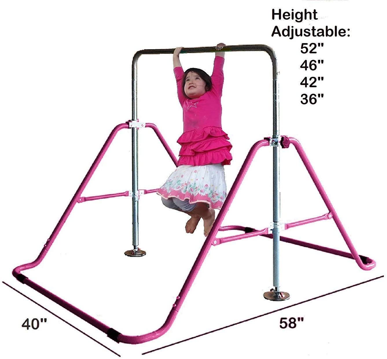 Buy Adjustable Height Gymnastics Bar for Kids Kip Bar Set, 6'x2' Gymnastic Tumble Mat, Swing