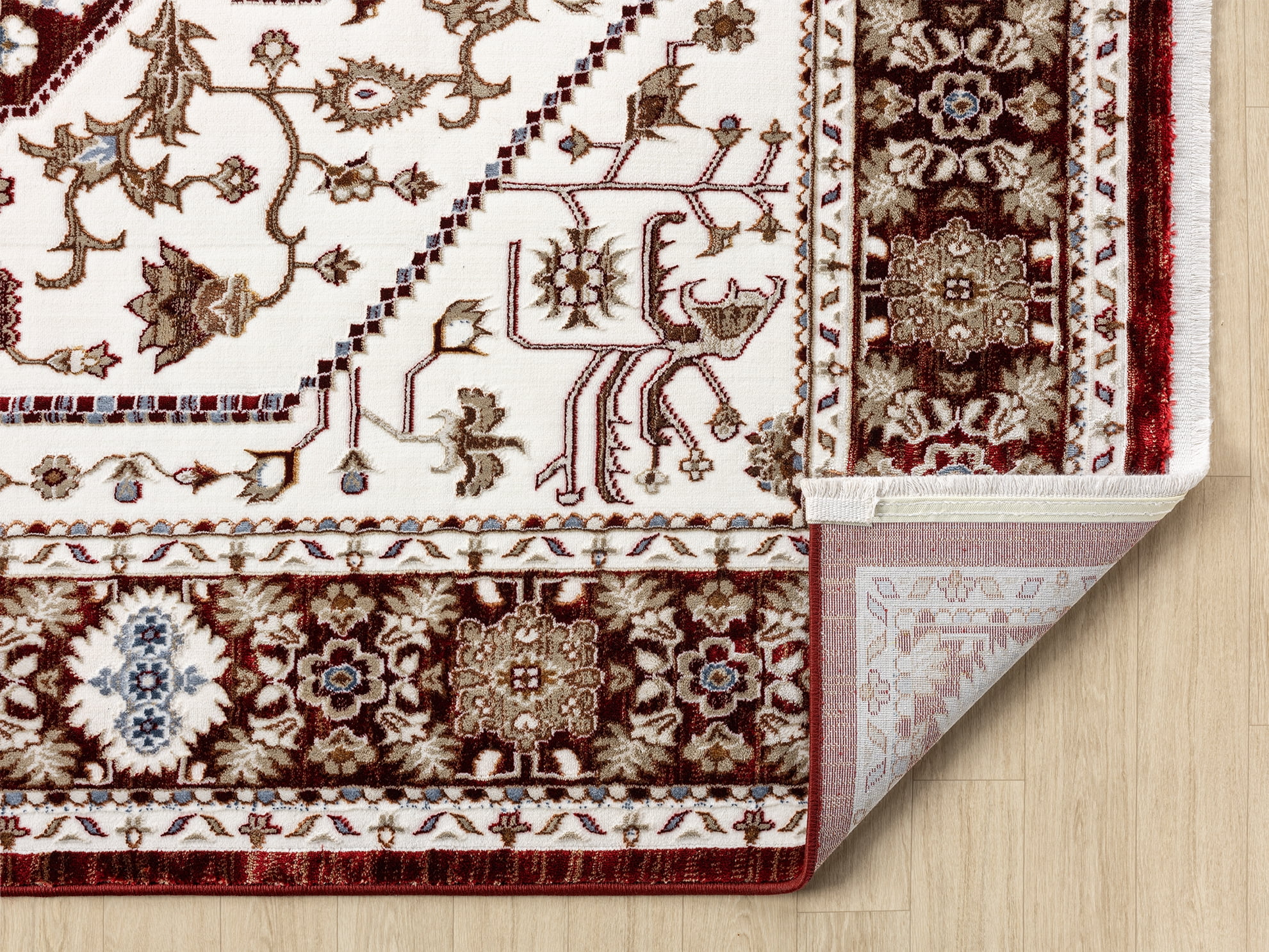 United Weavers Riviera Delphine Area Rug, Border Pattern, Burgundy, 9'10" X 13'2"