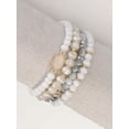 thumbnail image 3 of EOEMY Geometric Decor White Beaded Bracelet Women Bracelet Stackable Bracelet Crafted-Default, 3 of 3