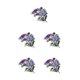 thumbnail image 3 of Guardurnaity Flor broche alfiler cumpleaños hecho a mano moda arte joyería novia regalo personalizado traje ornamento púrpura Violeta 5piezas Guardurnaity CBP233159, 3 of 6