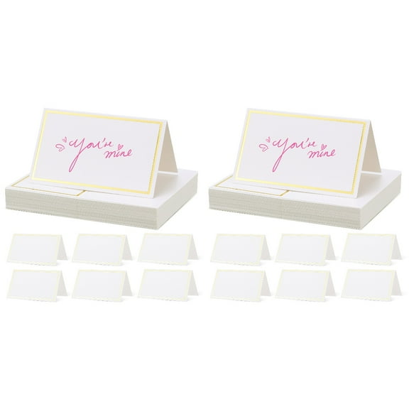 Place Cards for Food Buffet 80 Pcs Bronzing Tents Christmas Lingere Table Setting Dinner Party Banquet