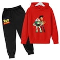 thumbnail image 4 of Conjunto de sudaderas con capucha Lotso para niños, Woody, Buzz Lightyear, sudaderas con capucha de Toy Story de dibujos animados para niños, camisetas y pantalones largos, traje de 2 piezas para niño, 4 of 5