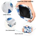 thumbnail image 2 of PU Leather Coin Purse Wallet Compact Water-Resistant Card Cases Money Organizers Blue and White Butterfly, 2 of 7