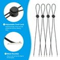 thumbnail image 4 of Uxcell 10Pcs Flexible Removable Hat Chin Cord 23.6"x0.09" Hat Strap with Cord Lock for Fishing Boating, Black, 4 of 6