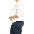 thumbnail image 3 of Women's Plus Size Casual 3/4 Sleeve Office Work Blazer Jacket, 3 of 5