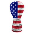thumbnail image 2 of Yuyamidu American Flag Golf Club Head Cover with Soft Lining Patriotic Golf Club Cover Waterproof PU Leather Hybrid Fairway Driver Headcover Golf Gift for Golfers, 2 of 7