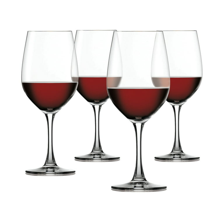 Lav Red Wine Glasses Set of 6 - Bordeaux Wine Glasses for Home Bars and Dining - 13.5 oz Wine Glasses with Stem - Stem Wine Glasses for Party