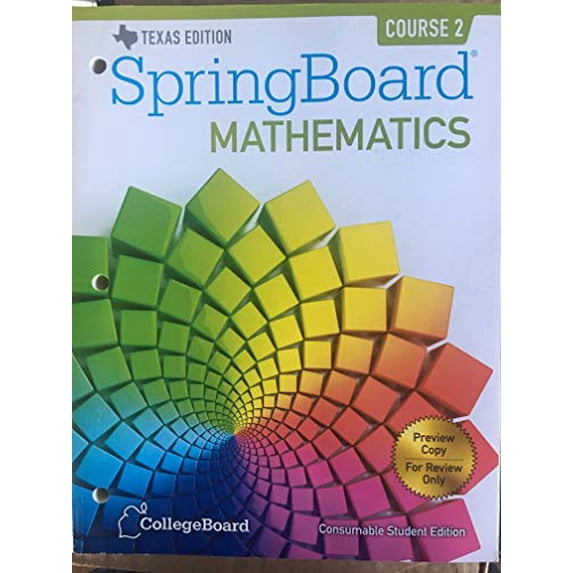Pre-Owned SpringBoard Mathematics Course 2 Student Edition (Paperback) 1457301210 9781457301216