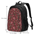 thumbnail image 4 of Yiaed Rose Flowers Print Laptop Backpack,Business Travel Durable Laptops Backpack with USB Charging Port,Water Resistant College Computer Bag, 4 of 5