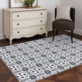 thumbnail image 3 of 3'x5' Area Rugs, Black White Geometric Indoor Outdoor Area Rug for Living Room Bedroom, Modern Abstract Art Aesthetics Washable Bathroom Rugs Kitchen Floor Carpet Mats Home Decor Aesthetic, 3 of 8