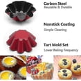 thumbnail image 3 of Paquete de 10 moldes para tartas, mini moldes para magdalenas y pasteles de acero al carbono, 3 of 5