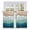 teal, variant on Navy Blue Ombre Stripe Tier Curtains, Abstract Summer Beach Coastal Light Filtering Kitchen Curtains, 2Pcs Rod Pocket Half Window Treatments Panels for Sink Cafe Cabinet Camper 27.5x24 Inches