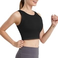 thumbnail image 2 of Lixiuxyad Women's Solid Color Sports Bra Yoga Bra Vest Suspender,Bras for Women Black L, 2 of 7