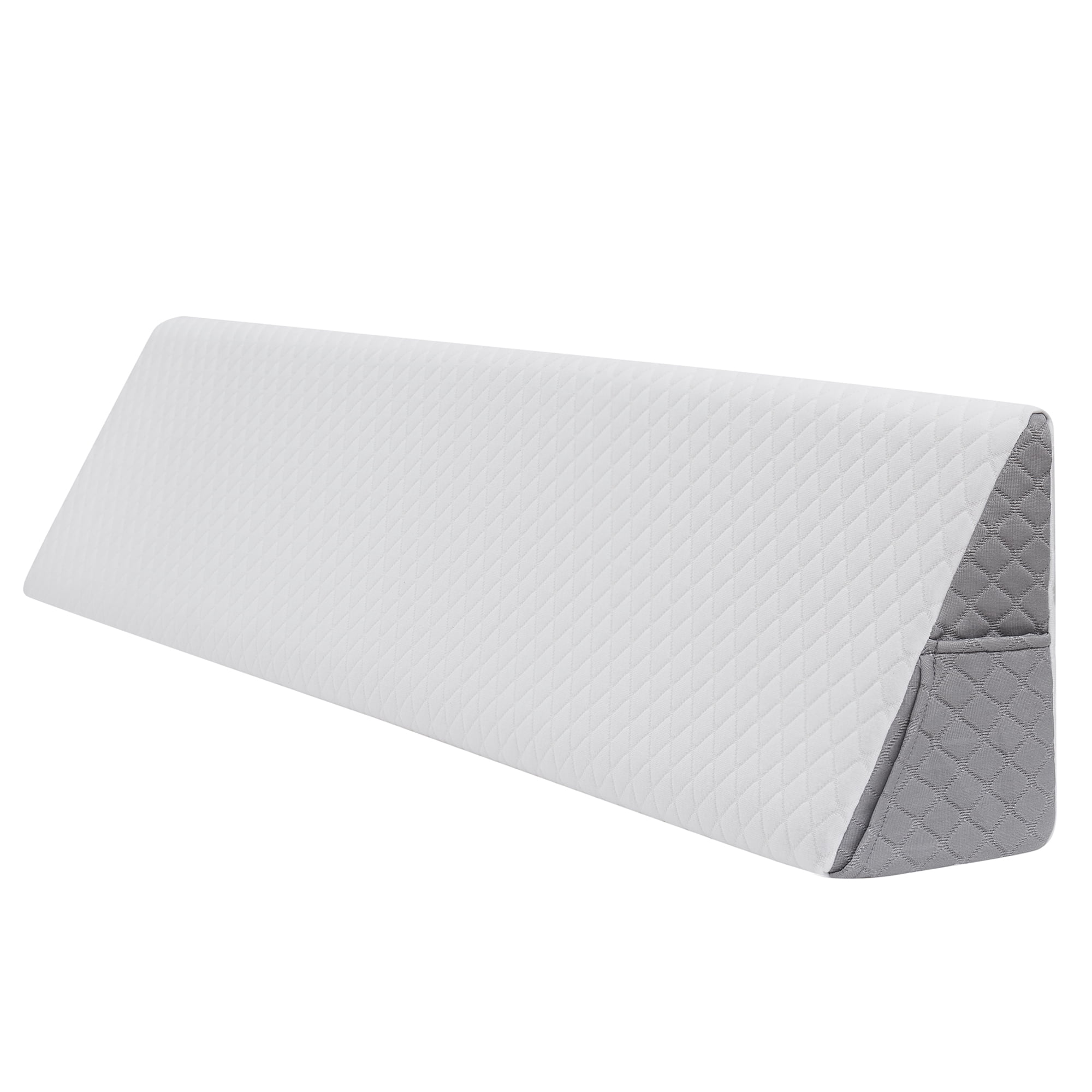 Bed Wedge Gap Filler, Modern Stylish Memory Foam Wedge Pillow Headboard Pillow - Full Size Bed