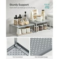 thumbnail image 4 of Set of 4 Expandable Stackable Metal Spice Racks, Cabinet & Countertop Shelf Organizers, Silver Kitchen Shelf Risers, 4 of 6