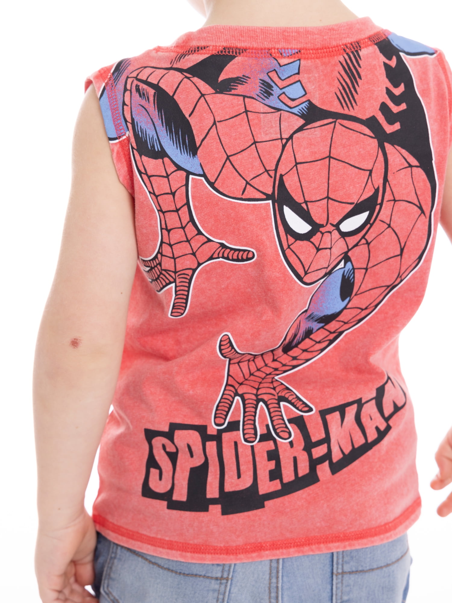Spider-Man Toddler Boy Tank Top with Front and Back Graphics, Sizes 12M-5T