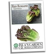 Red Romaine Lettuce Seeds for Planting, 1000+ Heirloom Seeds Per Packet, (Isla's Garden Seeds), Non GMO Seeds, Botanical Name: Lactuca Sativa, Great Gift for Home Garden