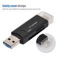thumbnail image 3 of High Speed Multifunctional 3 in 1 Type C Micro USB Card Reader for Mobile Phone Computer SD TF Card Black White, 3 of 7