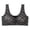 Black, variant on Gymayou Front Button Closure Bra for Older Women No Underwire Floral Lace Wireless Comfort Bra Wide Strap Full Coverage Bras Beige L