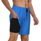 thumbnail image 2 of Balery Dodgerblue Bañador para hombre, shorts de playa de secado rápido con entrepierna y forro de compresión-Small, 2 of 6