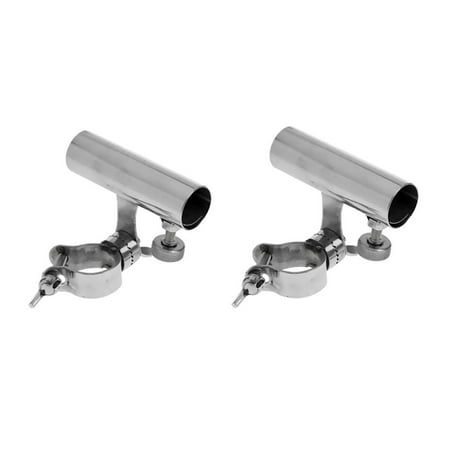 2 Pieces of Mount Support for Fishing Rod Stainless Steel Tube for Boats Yachts Sea Fishing