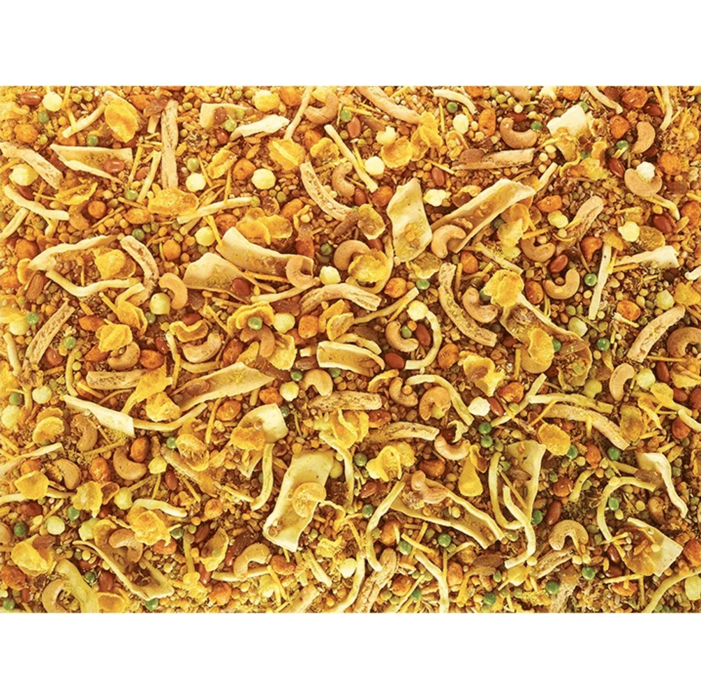 Bikaji Tout-en-un, 140g Mélange de nouilles à la farine de pois chiches, de légumineuses, de cornflakes, de noix et de raisins secs