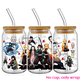 thumbnail image 5 of Pegatinas de transferencia de Anime japonés de 16 oz con protección UV DTF para vasos de cristal Libbey, calcomanías de transferencia impermeables, Sailor Moon Demon Slaye, 5 of 5