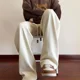 thumbnail image 3 of Pantalones deportivos de verano para hombre, de pierna ancha, estilo gótico, drapeados, finos, lisos y rectos, para entrenamiento, estilo Harajuku, planos, 3 of 4